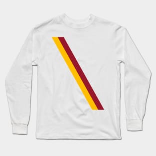 Motherwell Retro 1973 White Amber Claret Sash Long Sleeve T-Shirt